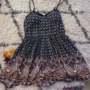 Boho Knee-Length Dress Sweetheart Neckline Cup Sleeveless cute American Rag XL